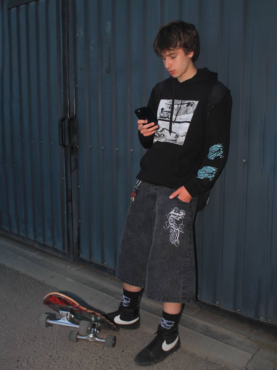 "Caligraphy" logo shorts